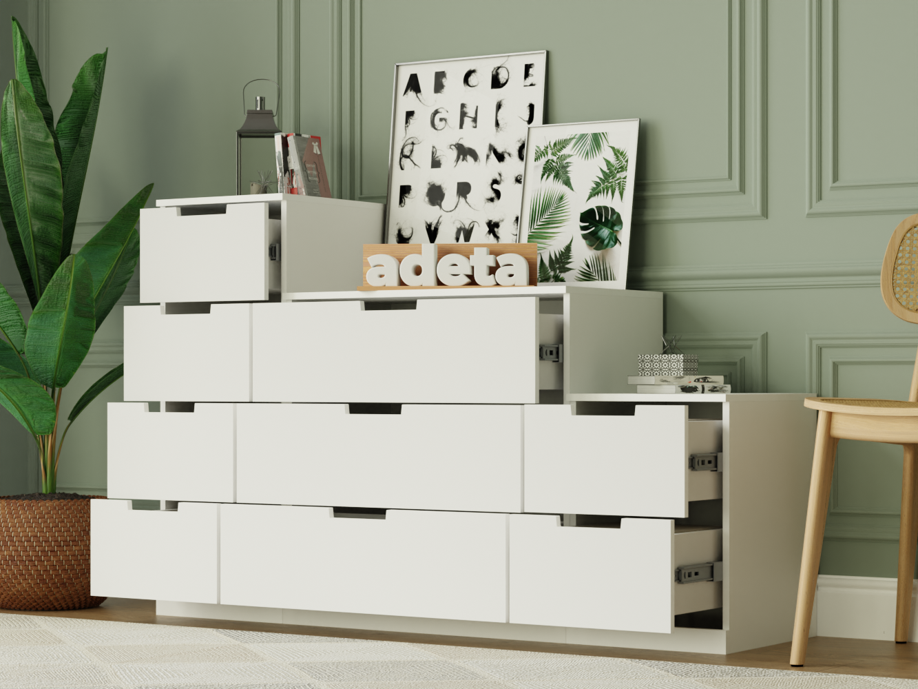 Комод Нордли 42 white ИКЕА (IKEA) изображение товара